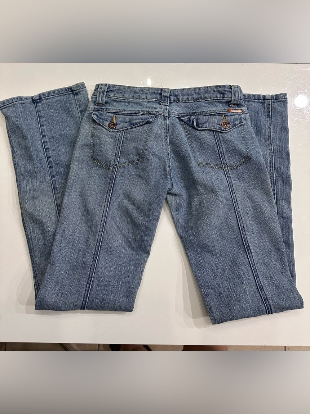 VTG South Pole Y2K Low Rise Pintuck Flare Jeans Size 1 [21] - Picture 5 of 7